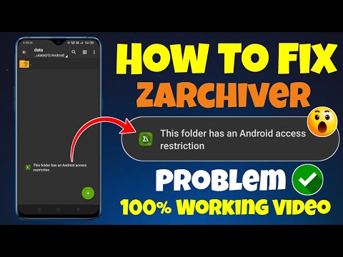 How to fix this folder has an android access restriction in zarchiver app problem