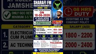 🚨 Dubai Job Alert 2026 | Salary Up To 2400 AED | Final Zoom Interview #shorts #viral #trending #job