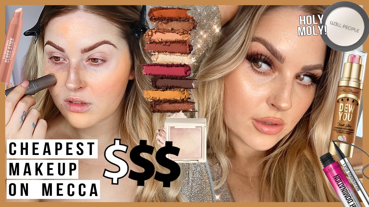 💸 full face of the CHEAPEST MAKEUP on MECCA COSMETICA! 😮 - YouTube