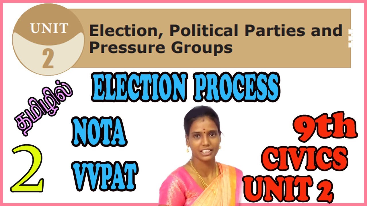 Election Process | தேர்தல் முறை | NOTA | VVPAT | 9th Social Civics Unit ...