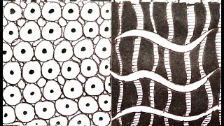 Famous Simple Zentangle Patterns Tutorial 🖋️ •|| 25 Simple Zentangle Pattern Series ||• Wealth