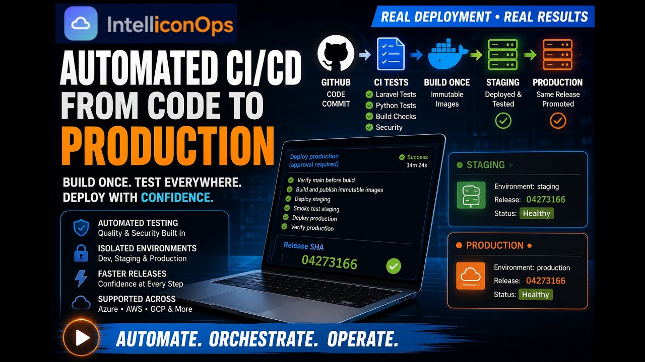 IntelliconOps GitHub Actions CI/CD pipeline video thumbnail