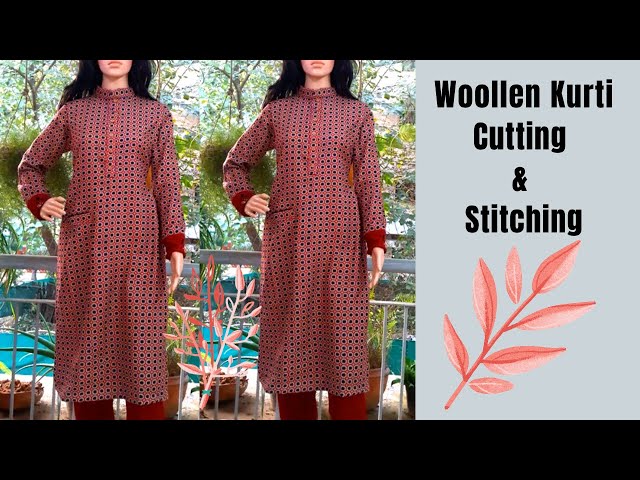 ऊनी कुर्ती का शानदार डिज़ाइन - woolen kurti design -307 - YouTube