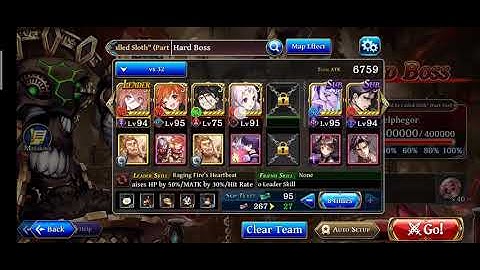 Hard Boss Genesis Chapter 3-2 vs Belphegor FULL AUTO alchemist code (If that would be called sloth)