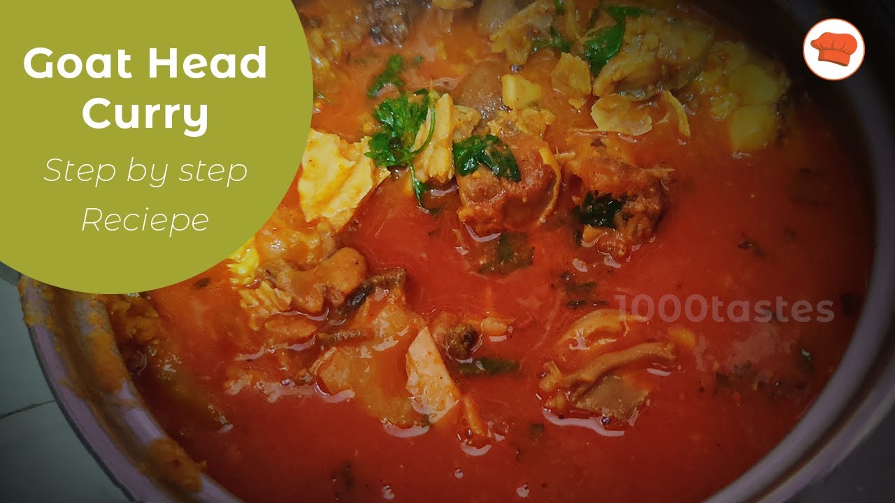 Goat Head Curry Telangana Spicy Talakaya Kura Goat/Lamb Head Curry