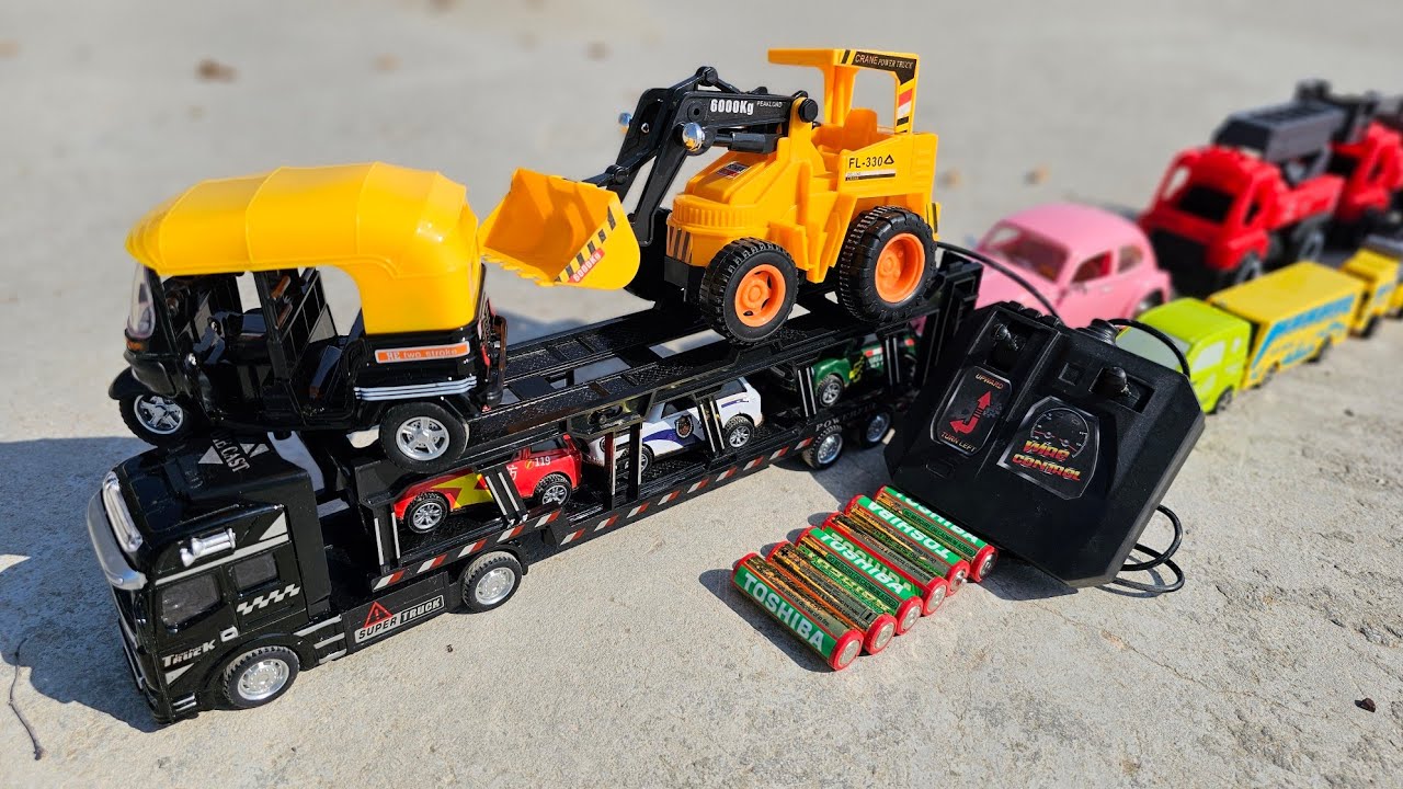 🔥 RC Super Truck Transporter Toy Unboxing | JCB Truck & Cars |Kids Toy Review 