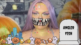 fake fish hook in mouth halloween UNDERWRAPS Faux Foam Meat Dive into a deep New! GORY SKELETON on HOOK