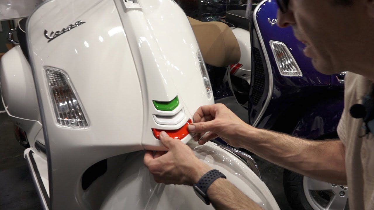 Custom Color 'Chevrons' for Vespa GTS Horn Cover Grill YouTube