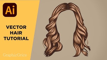 How to make Vector Hair in Illustrator | Hair Art Tutorial Illustrator | Vector Hair
