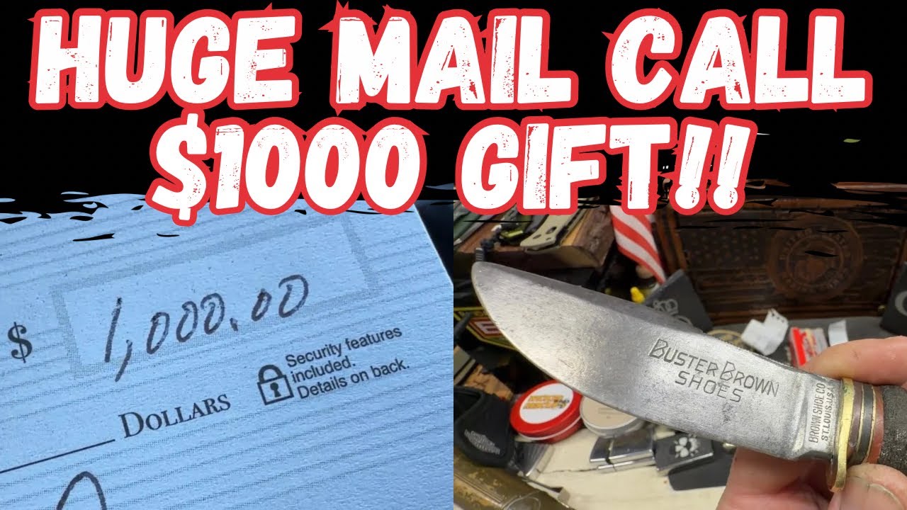 Turning Knives Into Cash For Charity! ($1,000 Donated) + HUGE Mail Call!