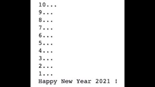 New Year Countdown with Time.sleep in Python