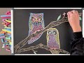 Let&#39;s Draw Some Owls ♫ 8 HOURS of Relaxing Chalk Art &amp; Music