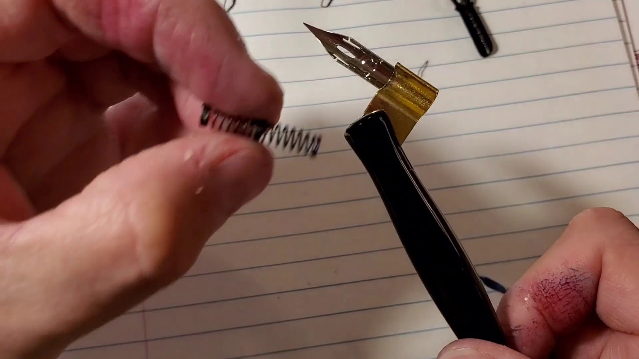 Review of the zebra g nibs and hack for pointed nib calligraphy YouTube