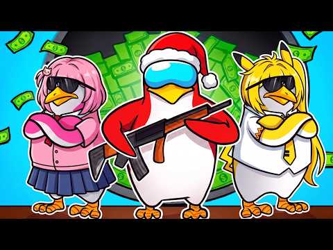 We are 3 Fat PENGUINS ROBBING a BANK 😂🐧