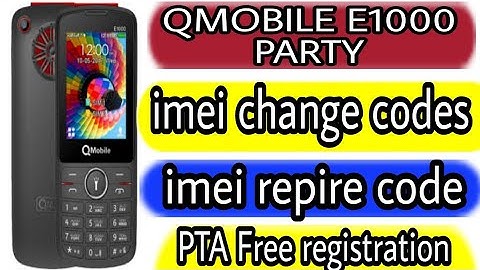Q Mobile E1000 party imei changes code imei repire code inviled imei code emergency sim no services