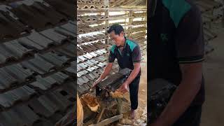 Clay Roof tile making process #trending #creatives #construction #amazing #fast