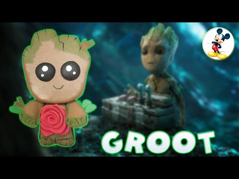 Llavero Groot en Foami o Goma Eva – Moldes Gratis