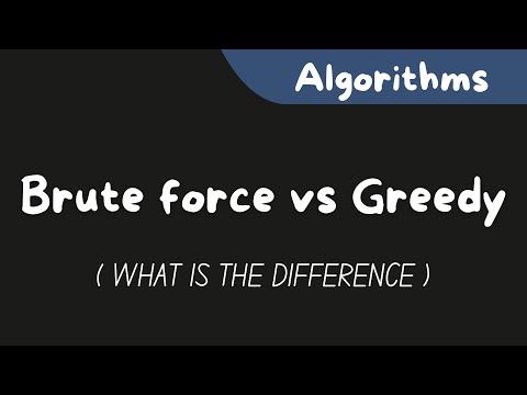 Brute Force vs Greedy Method