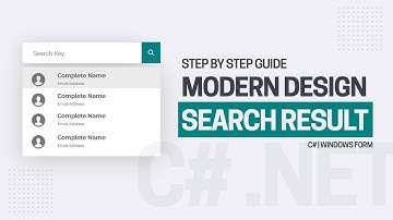 A Step-by-Step Guide to a Modern and Easy Design Search Results | C# Windows Forms