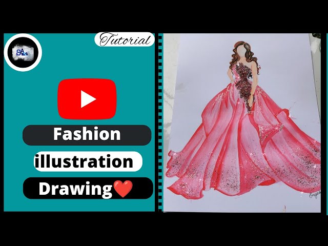 Fashion illustration❤#drawing #fashionillustration #dress #artist #sketch #watercolor #art #fashion