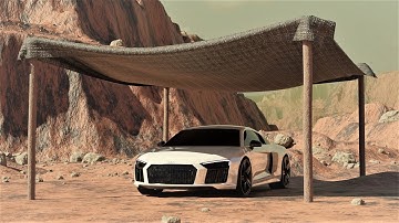 Audi Desert Scene In Blender(Cycles) #blender #blenderanimation #carcinematic #audi