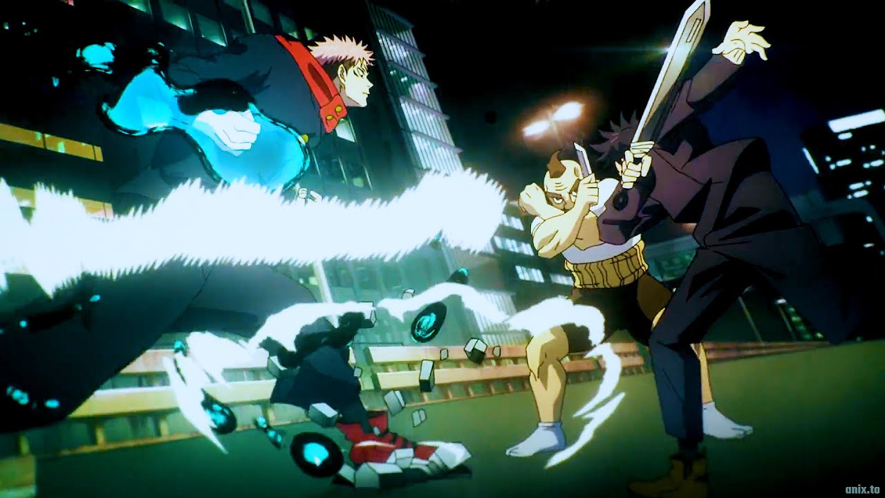 呪術廻戦 ! Itadori and Megumi vs Awasaka ! two swords in harmony Defeat enemies in the blink of an eye