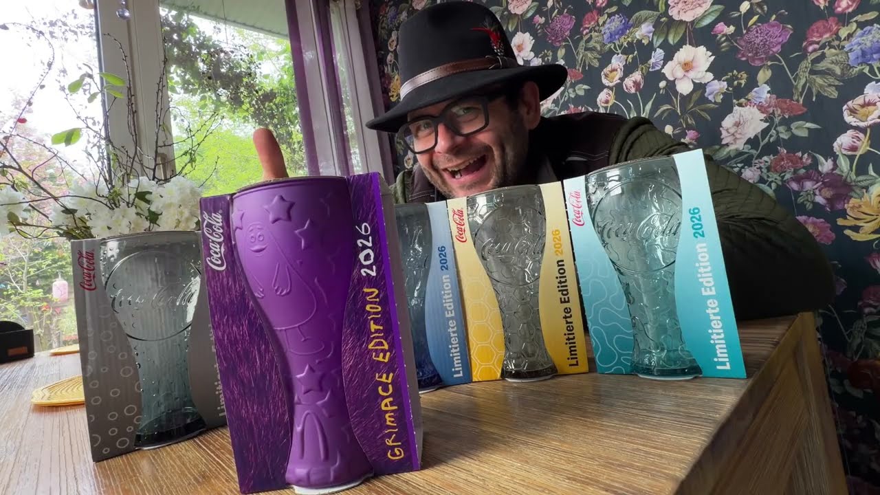 McDonald's Coca Cola Glasses 2026 + Grimace Glass 💜 LIMITED