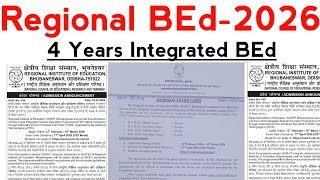 Regional BEd 2026 || 4 Years Integrated BEd 2026 | Master Brain IQ | ITEP integrated BED 2026