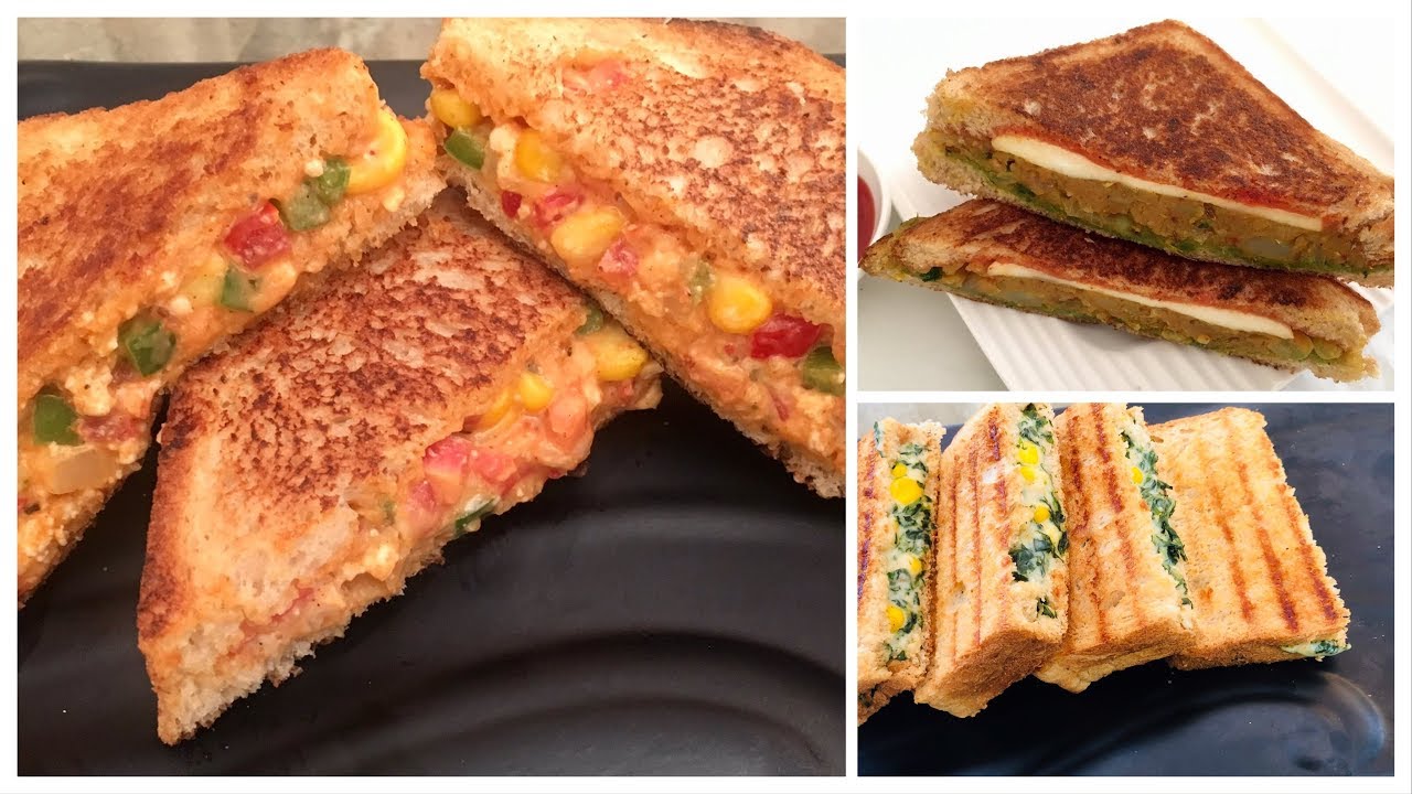 ३ आसान और झटपट वेज सैंडविच | 3 Tasty Veg Sandwich Recipes | Veg Sandwich | Anyone Can Cook with Dr.Alisha