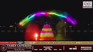 Laser Light Show in Hussain Sagar Tank Bund, Hyderabad | #laserlightshow #Lasershow #tankbund #SNC