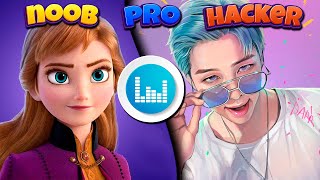 Frozen music Remix VS BTS Dynamite 방탄소년단 ⚡ noob vs pro vs hacker Tiles Hop EDM Rush screenshot 1