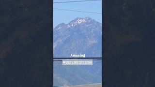 Snow on the mountains in June in Salt Lake City Utah 😮