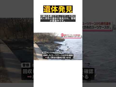 【衝撃映像】多摩川で発見されたスーツケースの中身が衝撃的だった…！？男性遺体の謎に迫る！ #shorts
