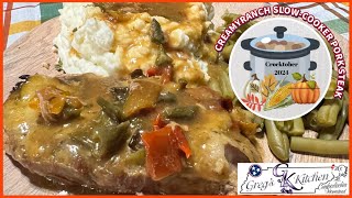 Creamy Ranch Slow Cooker Pork Steak- CROCKTOBER 2024