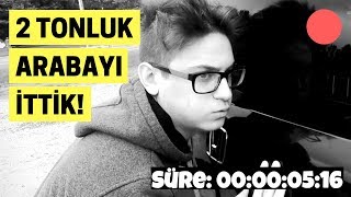 2 Tonluk Arabayı İttik | Araba İtme Challenge ile İki Ton Araba Rekoru | Şirinledik