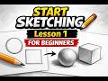 Your First Sketch ✏️ | Sketching Lesson 1 | Pencil Control for Beginners