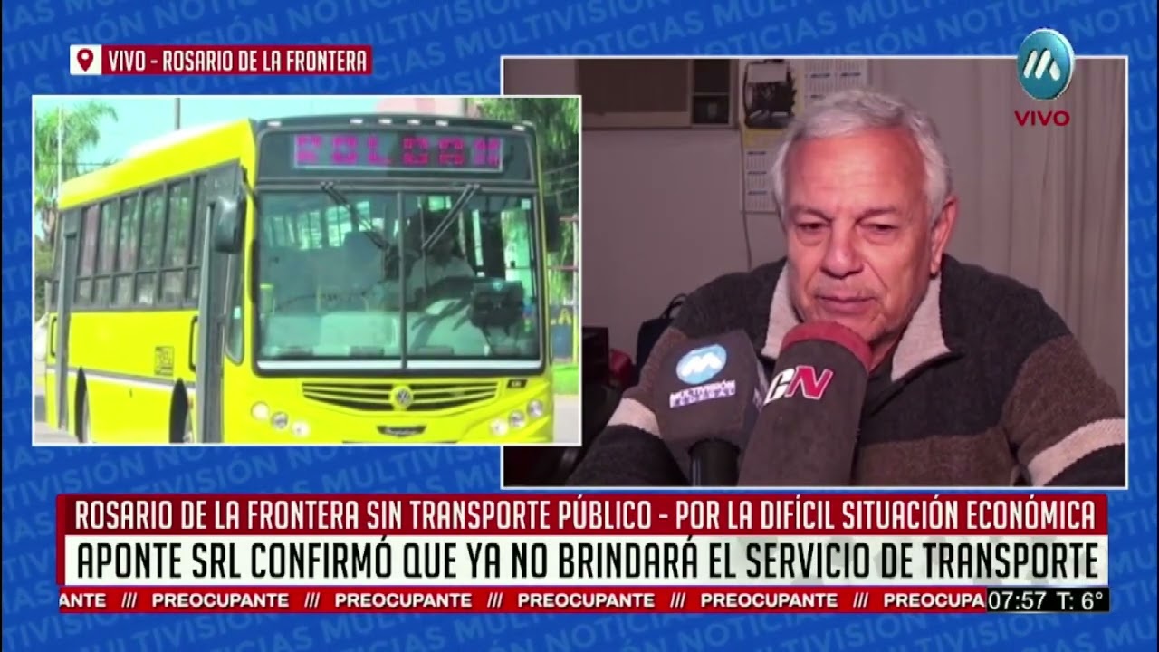 ROSARIO FRONTERA: APONTE SRL CONFIRMO QUE YA NO BRINDARA EL SERVICIO DE TRANSPORTE