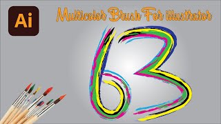 How To Make Beautiful Multicolor Art Brush | Typography Brush Tool | Adobe illustrator