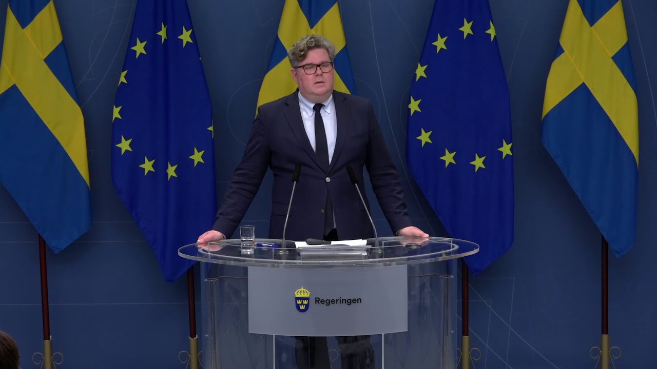 Pressbriefing med justitieminister Gunnar Strömmer