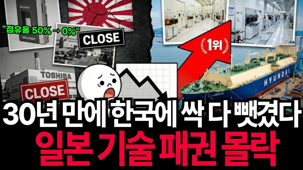 한국에 기술 싹 다 뺏겨버린 일본 기술 패권의 몰락