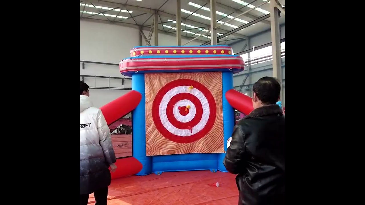 How to play the inflatable 6_in_1 interactive games ?