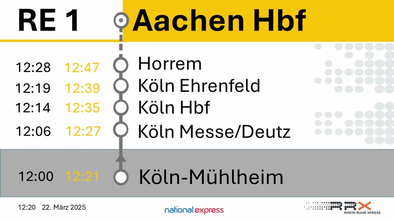 RE1 (RRX) NRW Ansagen