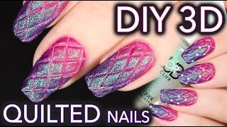 Matte quilted nails the EASY DIY WAY