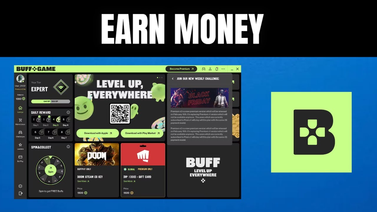 How to Install BUFF GAME | Earn money playing - YouTube