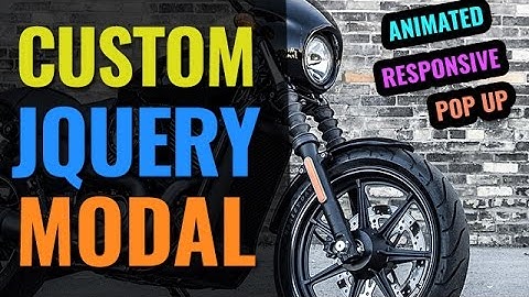 Custom Responsive JQuery Modal / Popup in Hindi