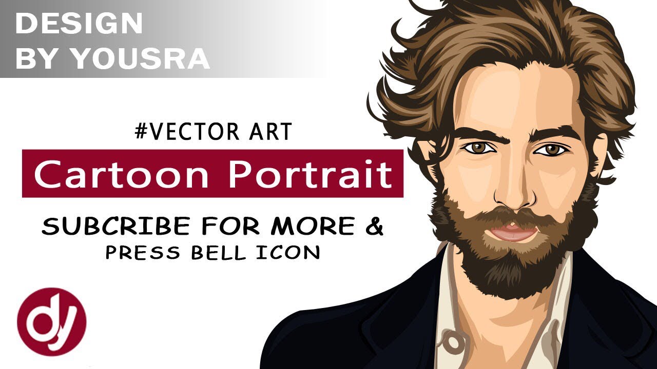 Vector Art - Vector Portrait- Cartoon Yourself - Part #1 - Adobe Photoshop CS6 tutorials
