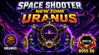 Space Shooter New Zone URANUS Boss 66 Gameplay & Review | Epic Boss Fight 🚀 By Apache Gamers screenshot 5