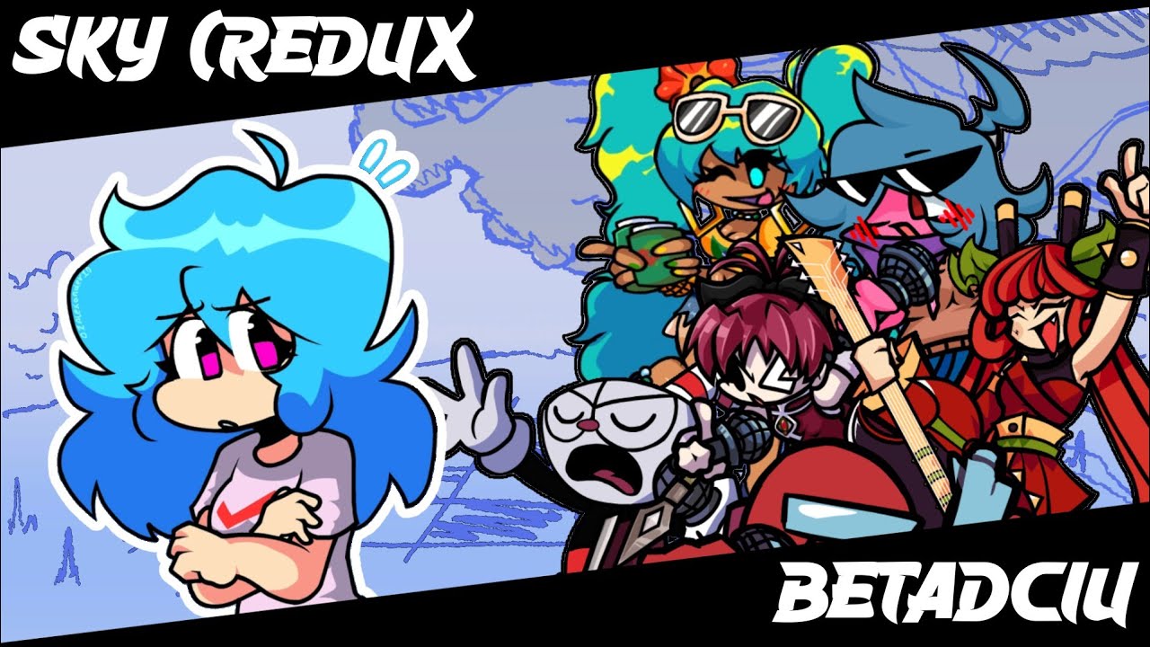 FNF Sky (Redux) Pero Diferentes Personajes Lo Cantan 😎💙 (FNF Pero Todos Cantan Sky)