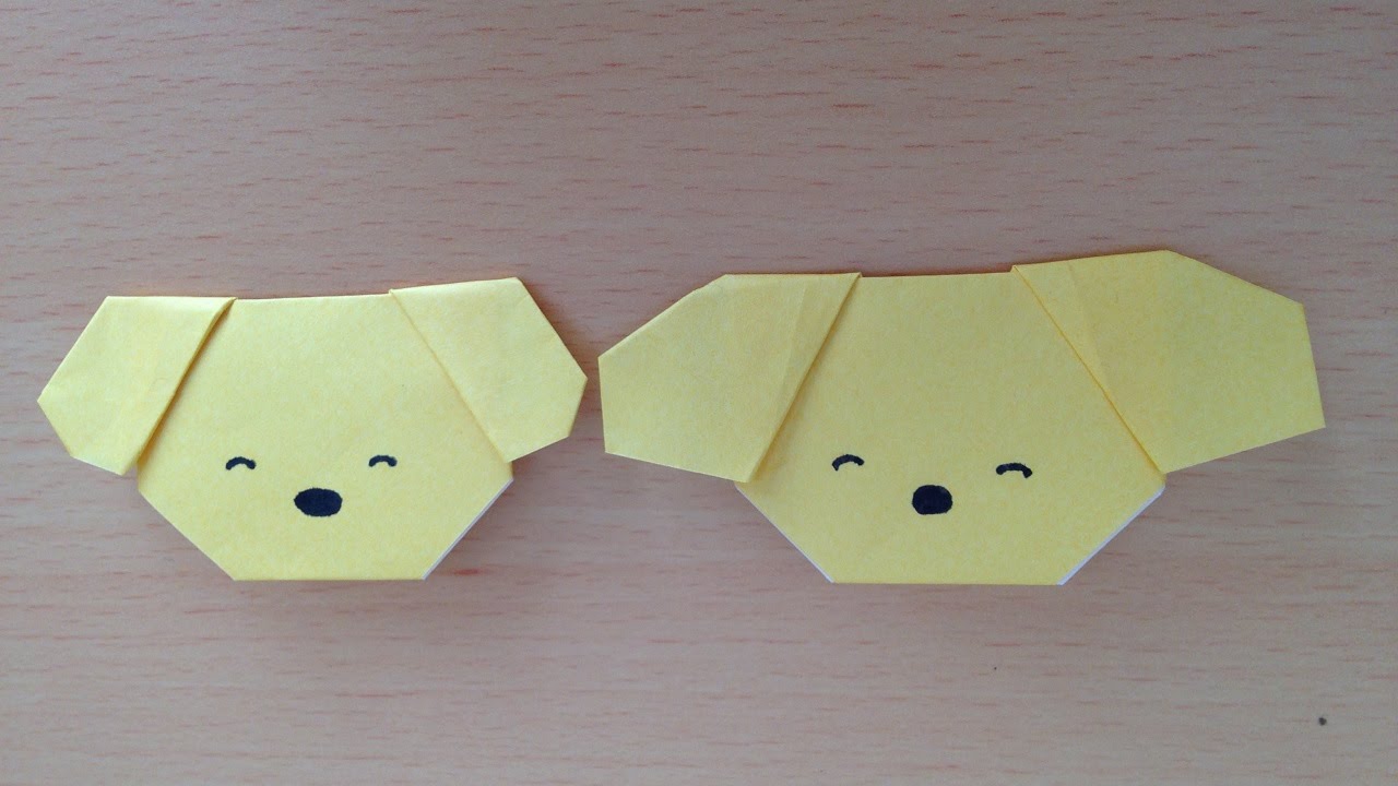 折り紙 犬の顔 簡単な折り方 Niceno1 Origami Dog Face Youtube