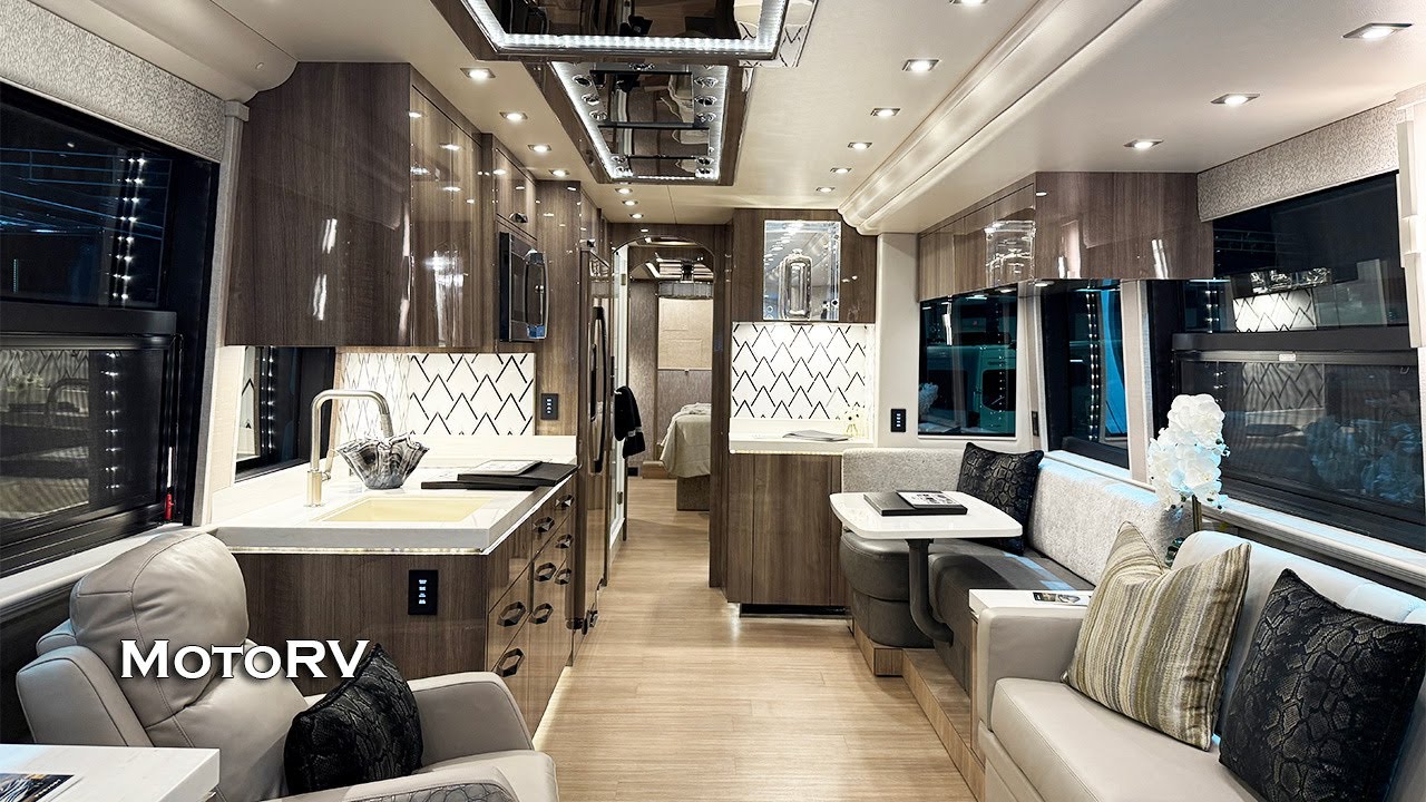 Millennium Coach Prevost Luxury Motorhome Conversion - YouTube